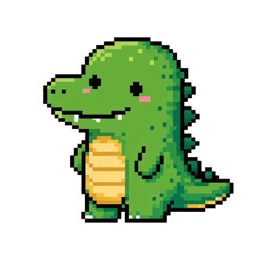 Browsergator pixel-art alligator mascot